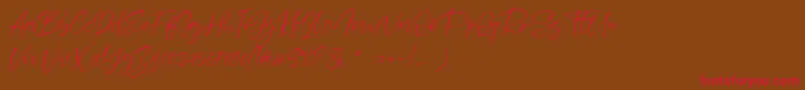 Sheenaz Font – Red Fonts on Brown Background