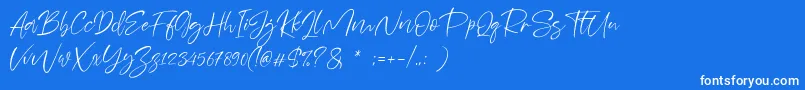 Sheenaz Font – White Fonts on Blue Background