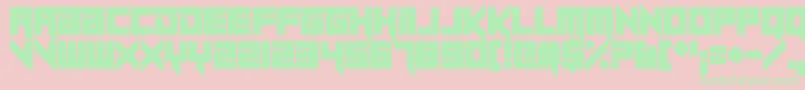 Sheeping Cats Straight Font – Green Fonts on Pink Background