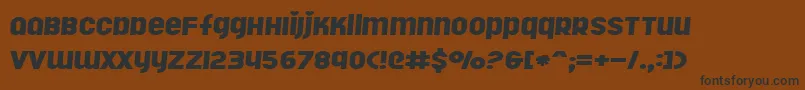 Rollergi Font – Black Fonts on Brown Background