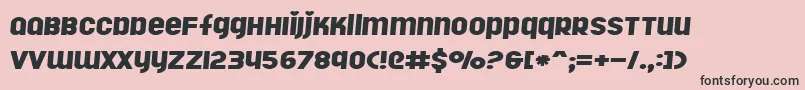 Rollergi Font – Black Fonts on Pink Background