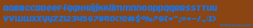 Rollergi Font – Blue Fonts on Brown Background