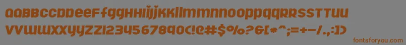 Rollergi Font – Brown Fonts on Gray Background