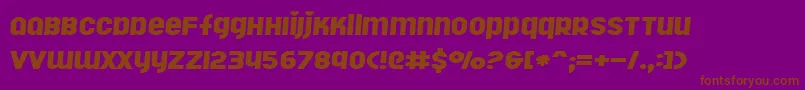 Rollergi Font – Brown Fonts on Purple Background