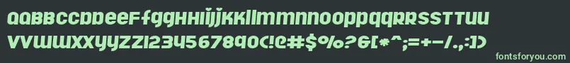 Rollergi Font – Green Fonts on Black Background