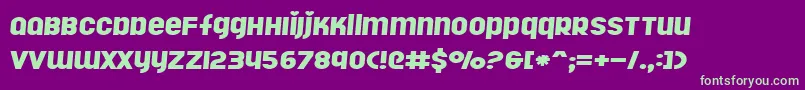 Rollergi Font – Green Fonts on Purple Background