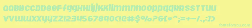 Rollergi Font – Green Fonts on Yellow Background