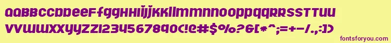 Rollergi Font – Purple Fonts on Yellow Background