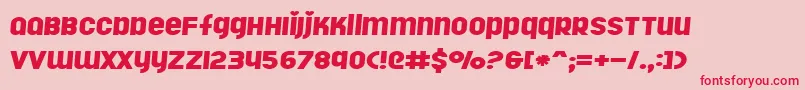 Rollergi Font – Red Fonts on Pink Background