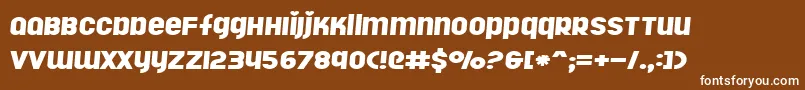 Rollergi Font – White Fonts on Brown Background