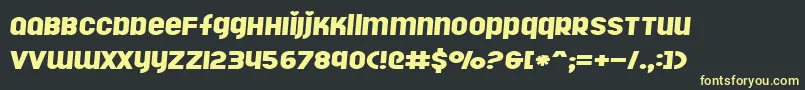 Rollergi Font – Yellow Fonts on Black Background