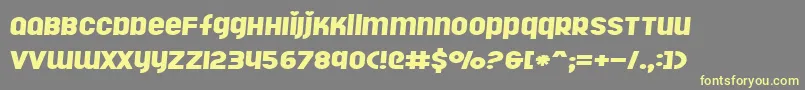 Rollergi Font – Yellow Fonts on Gray Background