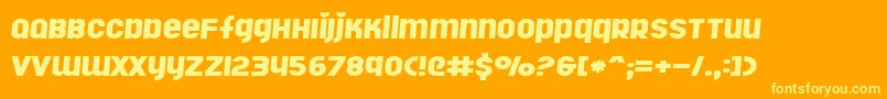 Rollergi Font – Yellow Fonts on Orange Background