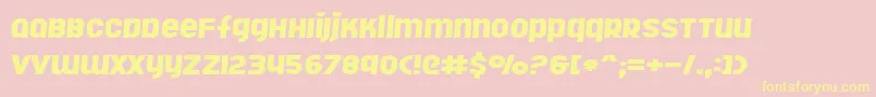 Rollergi Font – Yellow Fonts on Pink Background