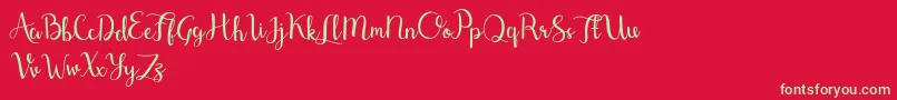 Shefilla Demo Font – Green Fonts on Red Background