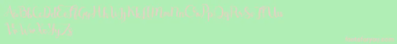 Shefilla Demo Font – Pink Fonts on Green Background