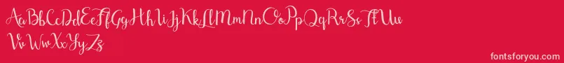 Shefilla Demo Font – Pink Fonts on Red Background