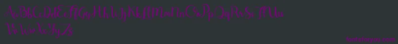 Shefilla Demo Font – Purple Fonts on Black Background