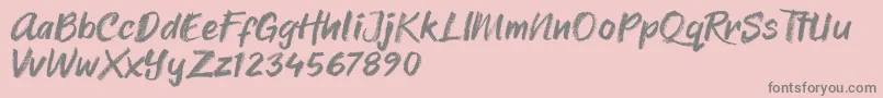 Sheila Crayon Font – Gray Fonts on Pink Background