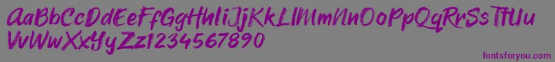 Sheila Crayon Font – Purple Fonts on Gray Background