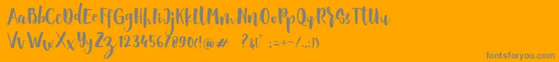 Police Sheiloria Brush Script – polices grises sur fond orange