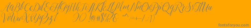 Sheilova-Schriftart – Graue Schriften auf orangefarbenem Hintergrund