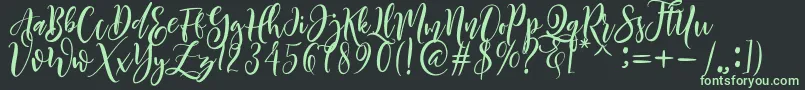 Sheline Font – Green Fonts on Black Background