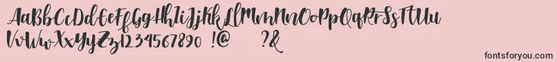 Shella clean dafont Font – Black Fonts on Pink Background