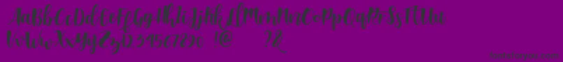 Shella clean dafont Font – Black Fonts on Purple Background