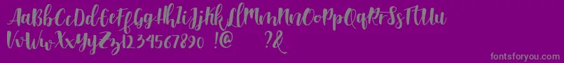 Shella clean dafont Font – Gray Fonts on Purple Background