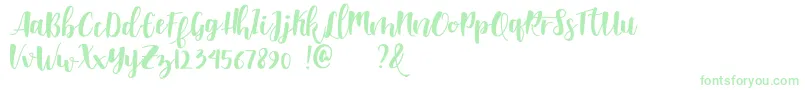 Shella clean dafont Font – Green Fonts on White Background
