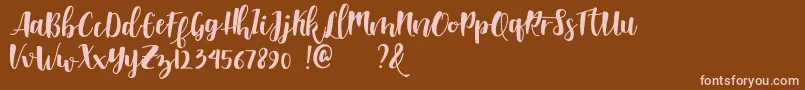 Shella clean dafont Font – Pink Fonts on Brown Background