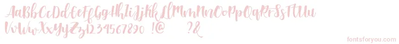 Shella clean dafont Font – Pink Fonts on White Background