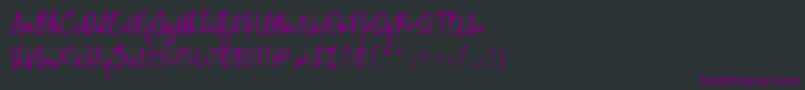 Shelldon Font – Purple Fonts on Black Background