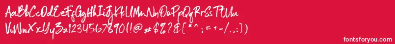 Shelldon Font – White Fonts on Red Background