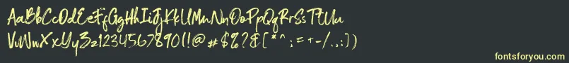 Shelldon Font – Yellow Fonts on Black Background
