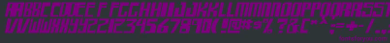 shellhead bold itallic Font – Purple Fonts on Black Background