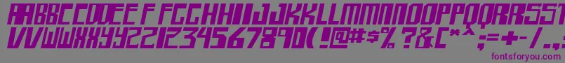 フォントshellhead bold itallic – 紫色のフォント、灰色の背景