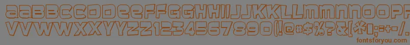 BaveusethreedRegular Font – Brown Fonts on Gray Background