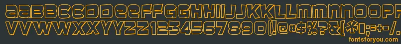 BaveusethreedRegular Font – Orange Fonts on Black Background