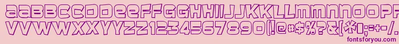 BaveusethreedRegular Font – Purple Fonts on Pink Background