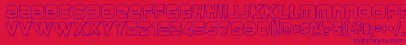 BaveusethreedRegular Font – Purple Fonts on Red Background