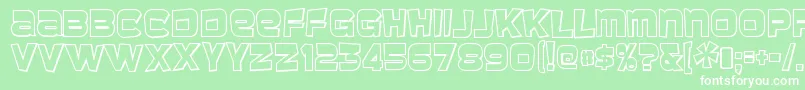 BaveusethreedRegular Font – White Fonts on Green Background