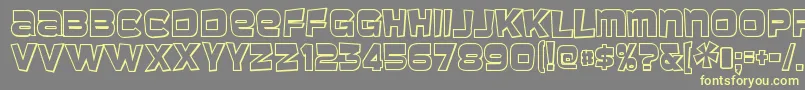 BaveusethreedRegular Font – Yellow Fonts on Gray Background