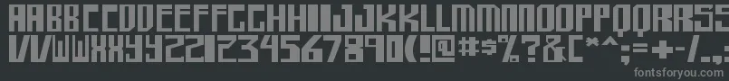 フォントshellhead bold – 黒い背景に灰色の文字