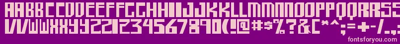 shellhead bold Font – Pink Fonts on Purple Background