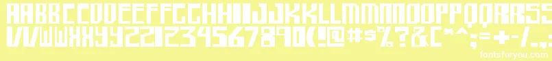 shellhead bold Font – White Fonts on Yellow Background
