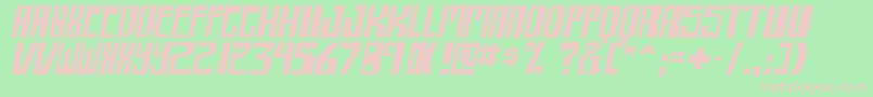 shellhead itallic Font – Pink Fonts on Green Background