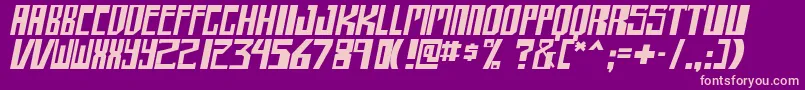 shellhead itallic Font – Pink Fonts on Purple Background