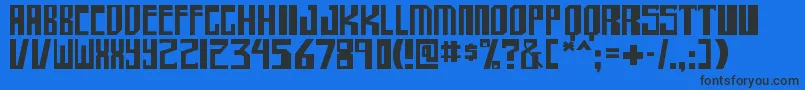 shellhead Font – Black Fonts on Blue Background